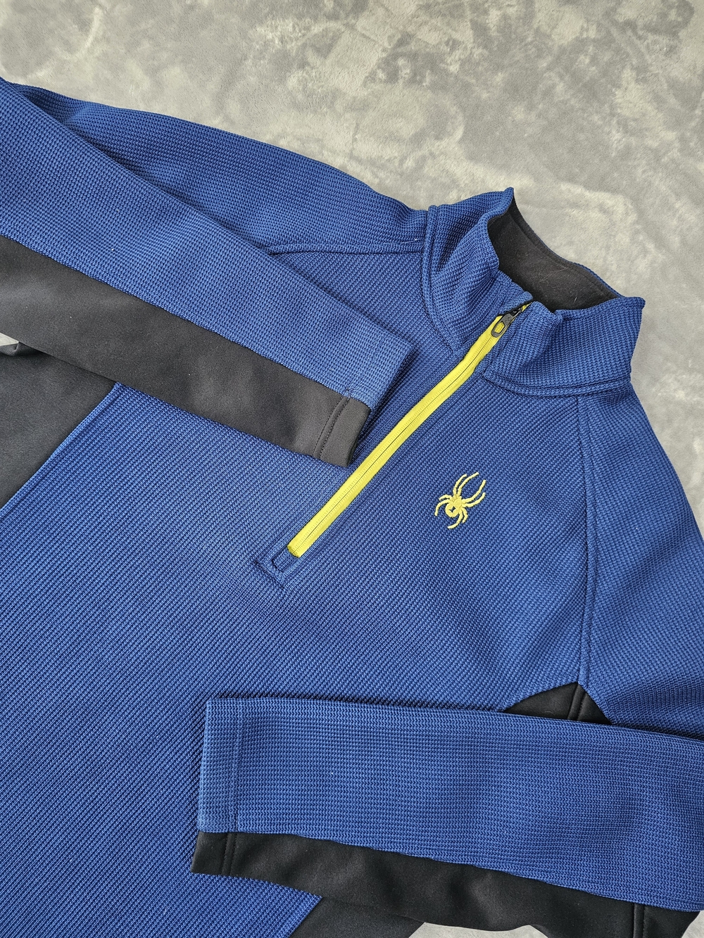 Spyder Outbound Jacket Mens  Blue/Black Half Zip Pullover Size M